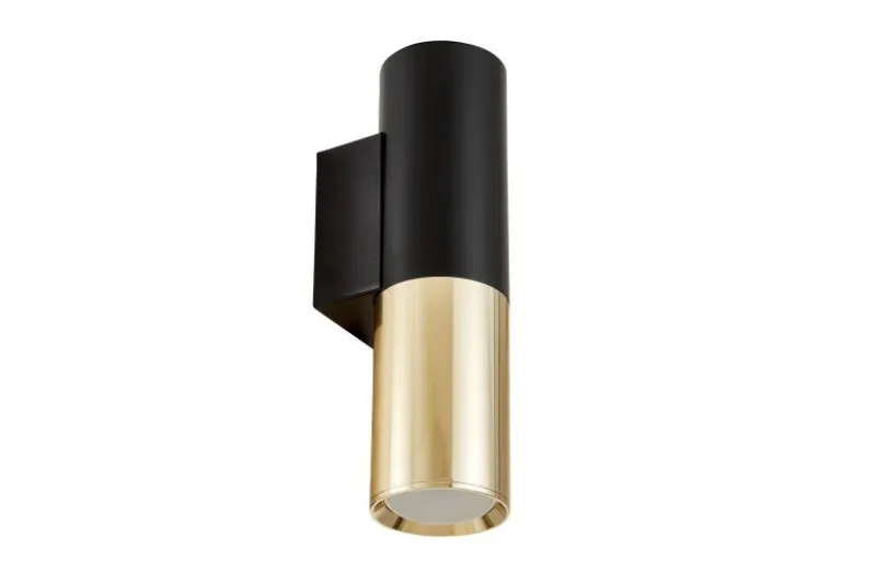 LAMPADA DA PARETE MODERNA NERO E ORO LINEO W1