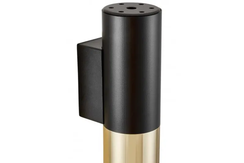 LAMPADA DA PARETE MODERNA NERO E ORO LINEO W1
