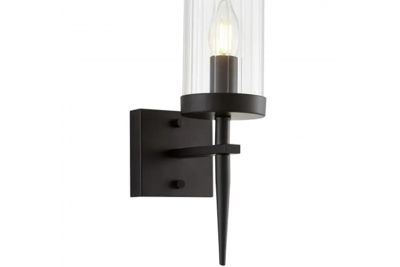 LAMPADA DA PARETE NERA MODERNA MORATTI W1