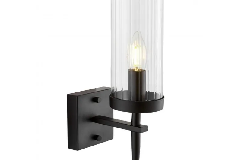LAMPADA DA PARETE NERA MODERNA MORATTI W1