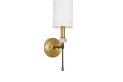 LAMPADA DA PARETE NERO E OTTONE RODEZIO W1
