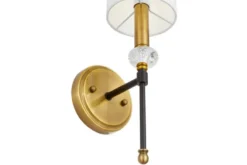 LAMPADA DA PARETE NERO E OTTONE RODEZIO W1