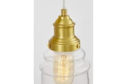 Lampada da parete ottone con paralume trasparente MOLETTI W1