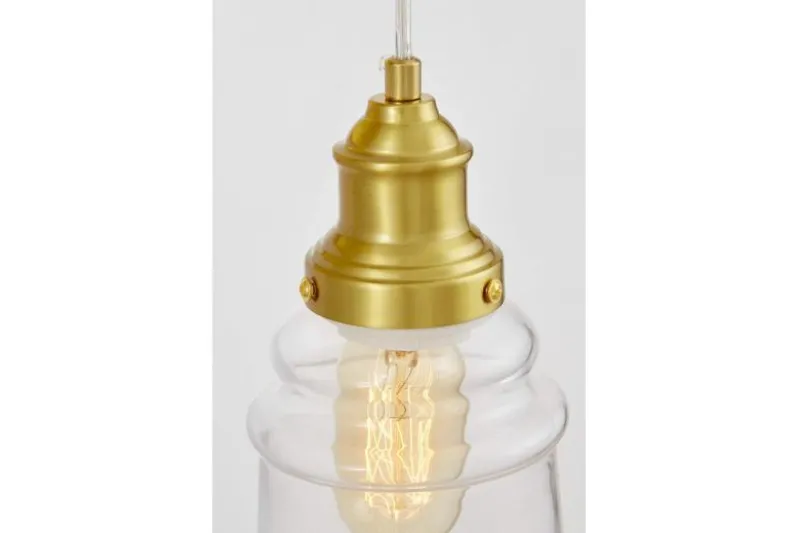 Lampada da parete ottone con paralume trasparente MOLETTI W1