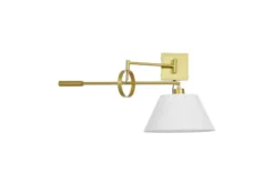 LAMPADA DA PARETE OTTONE E BIANCO TURINA