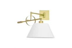 LAMPADA DA PARETE OTTONE E BIANCO TURINA