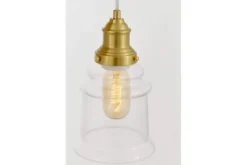 Lampada da parete ottone 2 paralumi vetro trasparente MOLETTI W2