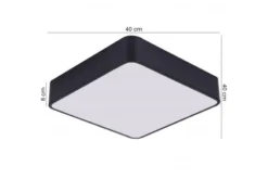 LAMPADA DA SOFFITTO CUBO D40 NERA MODERNA