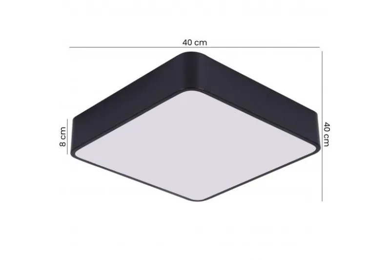 LAMPADA DA SOFFITTO CUBO D40 NERA MODERNA