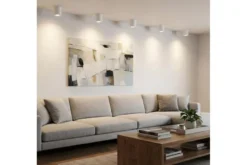 Lampada da soffitto in metallo bianco TIGO W1