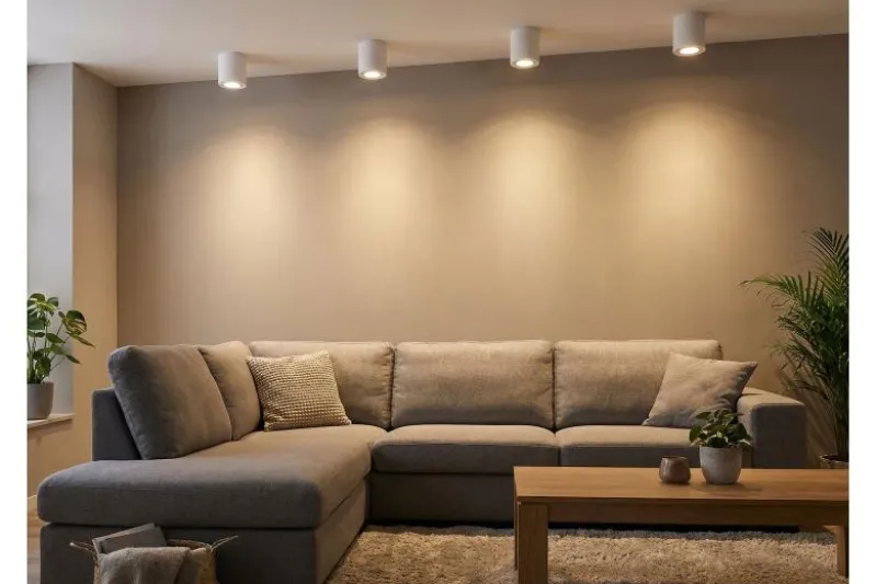 Lampada da soffitto in metallo bianco TIGO W1