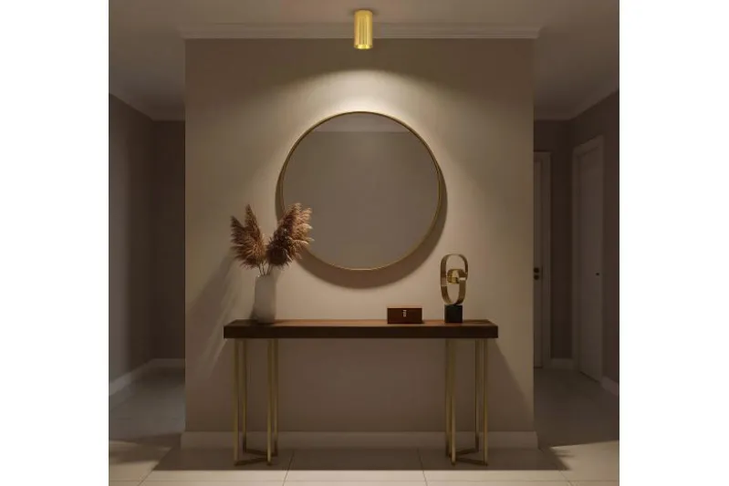LAMPADA DA SOFFITTO IN METALLO ORO FLOR W1