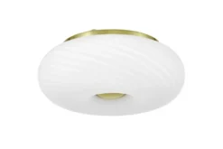 LAMPADA DA SOFFITTO MODERNA BIANCO E ORO MONARTE D28