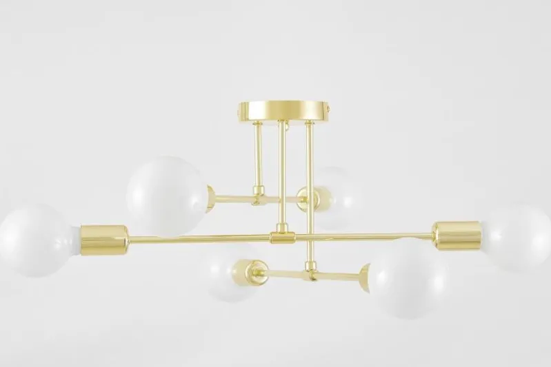 LAMPADA DA SOFFITTO MODERNA CLASSICA ORO NOVA W6