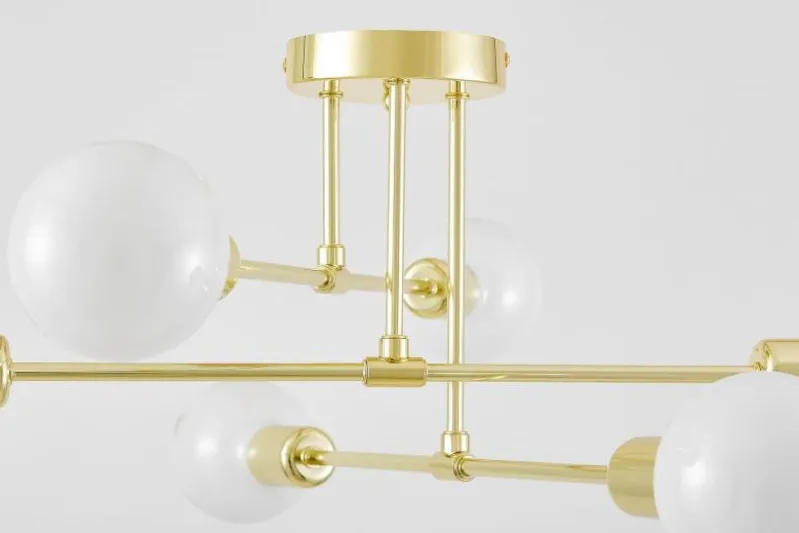 LAMPADA DA SOFFITTO MODERNA CLASSICA ORO NOVA W6