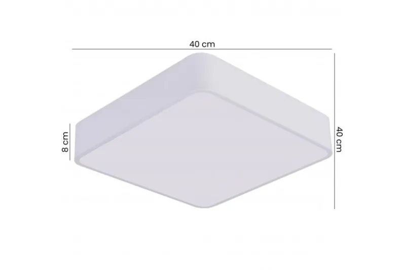LAMPADA DA SOFFITTO MODERNA CUBO BIANCO D40