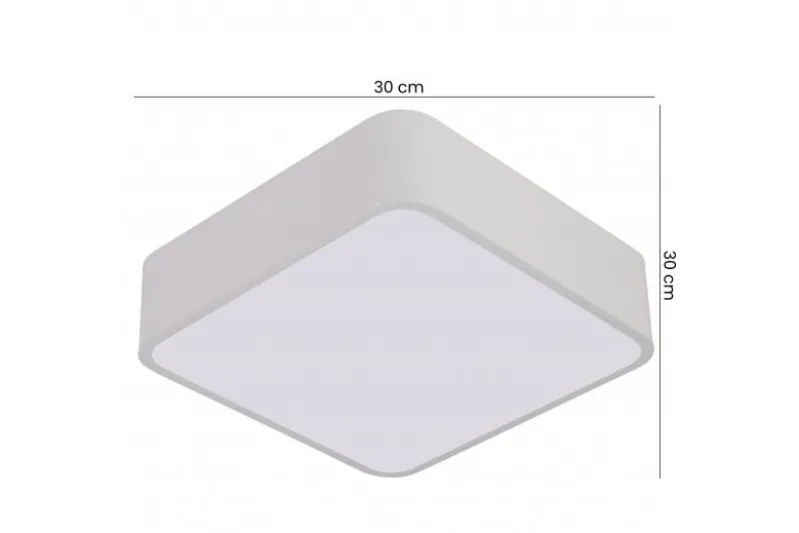LAMPADA DA SOFFITTO MODERNA CUBO BIANCO D30