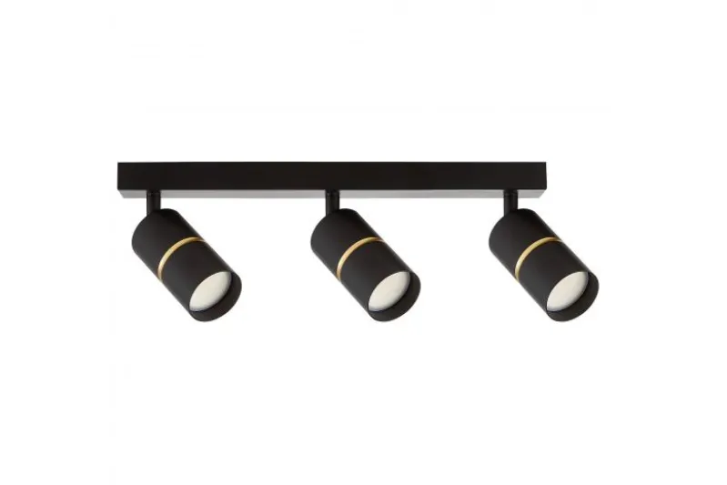LAMPADA DA SOFFITTO MODERNA NERA ASTI W3