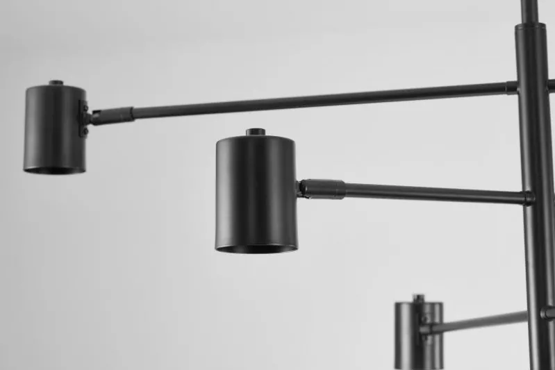 LAMPADA DA SOFFITTO MODERNA NERA DORA W6