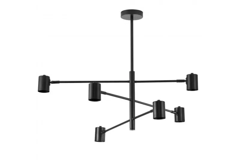 LAMPADA DA SOFFITTO MODERNA NERA DORA W6