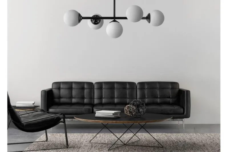 LAMPADA DA SOFFITTO MODERNA NERA FINO W5