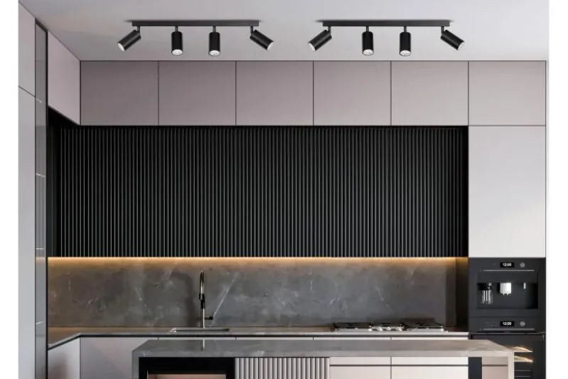 LAMPADA DA SOFFITTO MODERNA NERA NEO W4