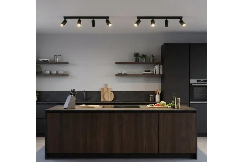 LAMPADA DA SOFFITTO MODERNA NERA NEO W4