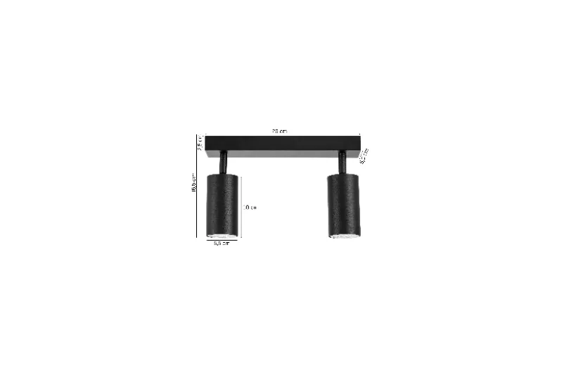 LAMPADA DA SOFFITTO MODERNA NERA NEO W2