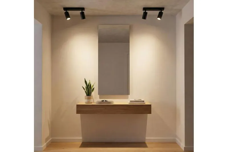 LAMPADA DA SOFFITTO MODERNA NERA NEO W2