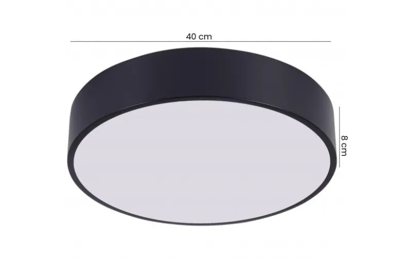 LAMPADA DA SOFFITTO MODERNA NERA ORBO D40