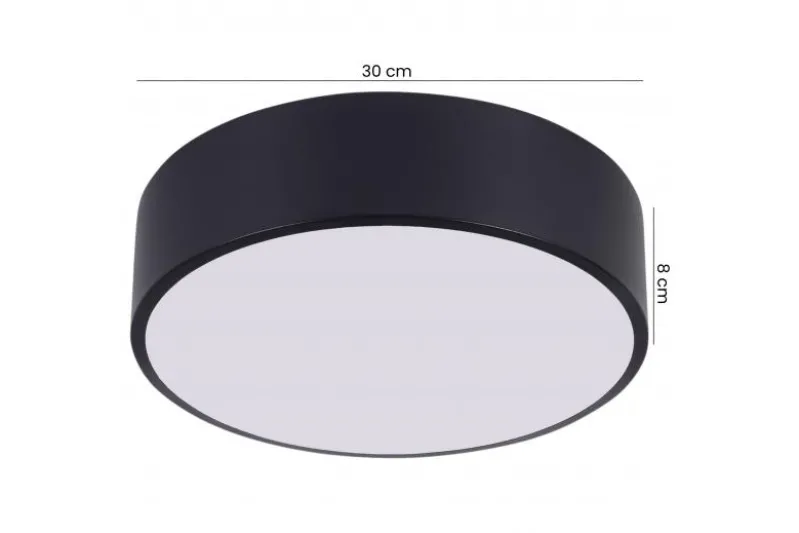 LAMPADA DA SOFFITTO MODERNA NERA ORBO D30