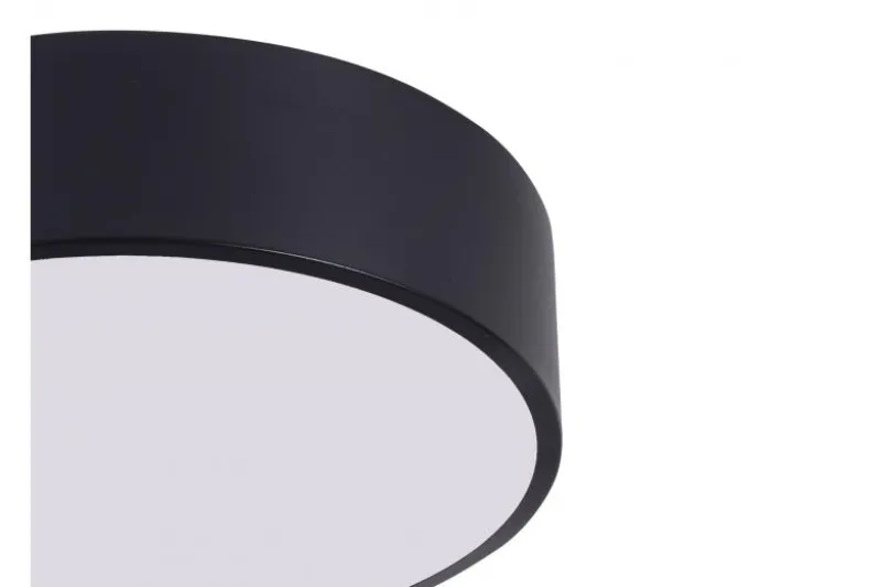 LAMPADA DA SOFFITTO MODERNA NERA ORBO D30
