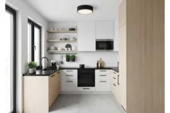 LAMPADA DA SOFFITTO MODERNA NERA ORBO D30