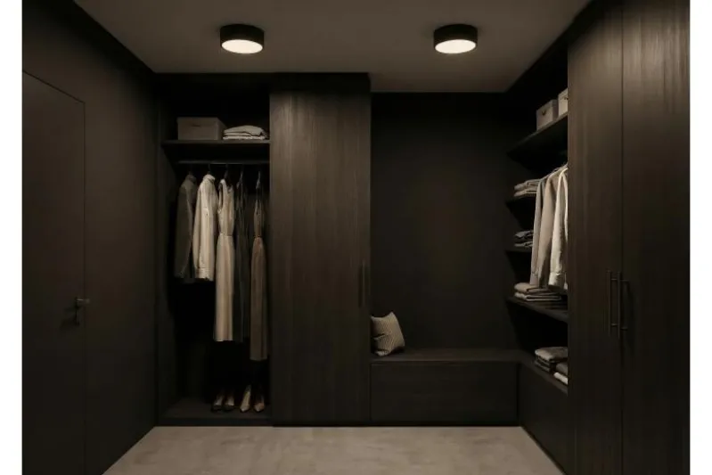 LAMPADA DA SOFFITTO MODERNA NERA ORBO D23