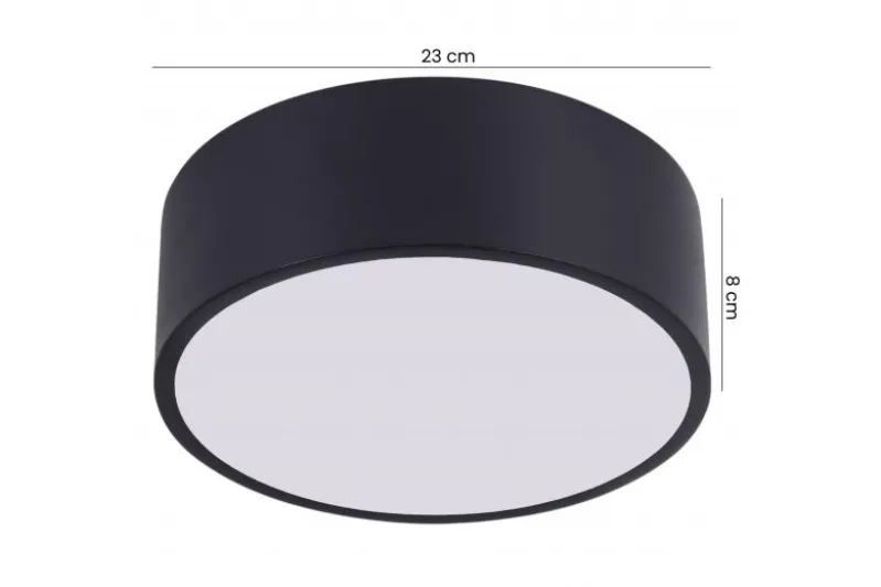 LAMPADA DA SOFFITTO MODERNA NERA ORBO D23
