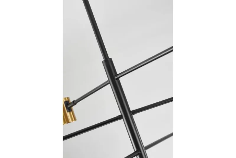 LAMPADA DA SOFFITTO MODERNA NERO E ORO DORA W6