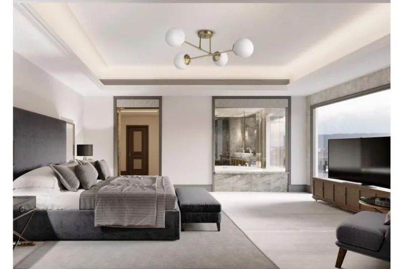 LAMPADA DA SOFFITTO MODERNA OTTONE FINO W4