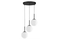 Lampada da soffitto moderna tre sfere struttura nera FREDICA W3