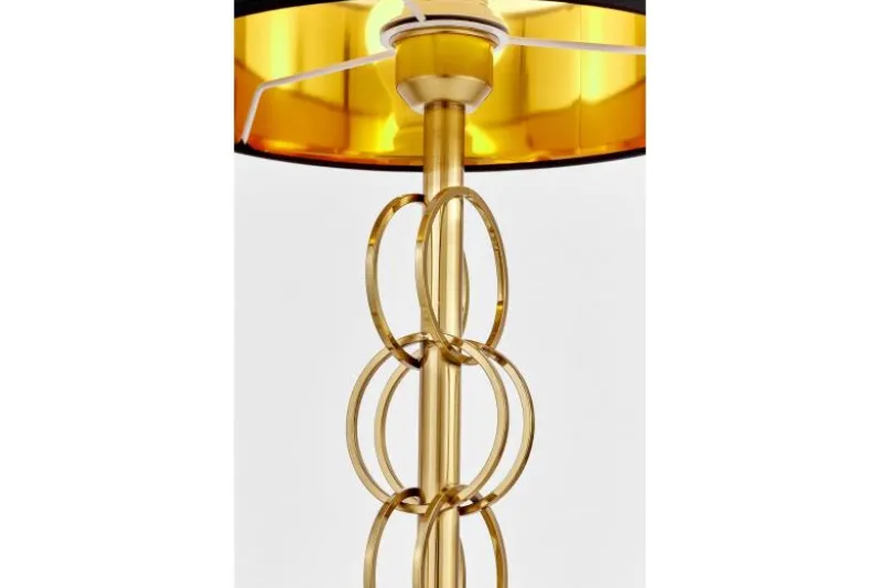 Lampada da tavolo comodino AZZARIA Nero Ottone