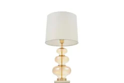 Lampada da tavolo comodino BRISTON Bianco Oro