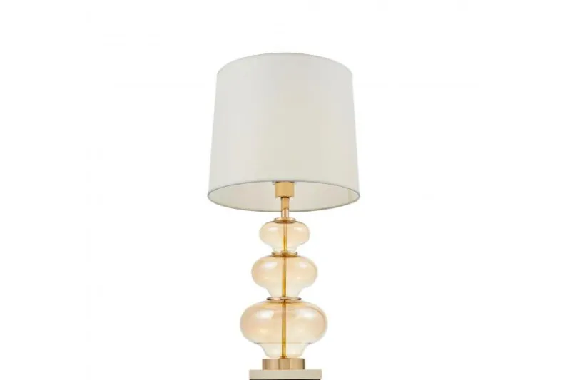 Lampada da tavolo comodino BRISTON Bianco Oro