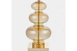 Lampada da tavolo comodino BRISTON Bianco Oro