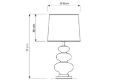 Lampada da tavolo comodino BRISTON Nero