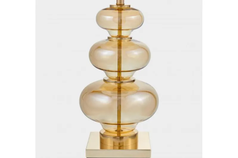 Lampada da tavolo comodino BRISTON Nero Oro