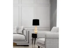 Lampada da tavolo comodino BRISTON Nero Oro
