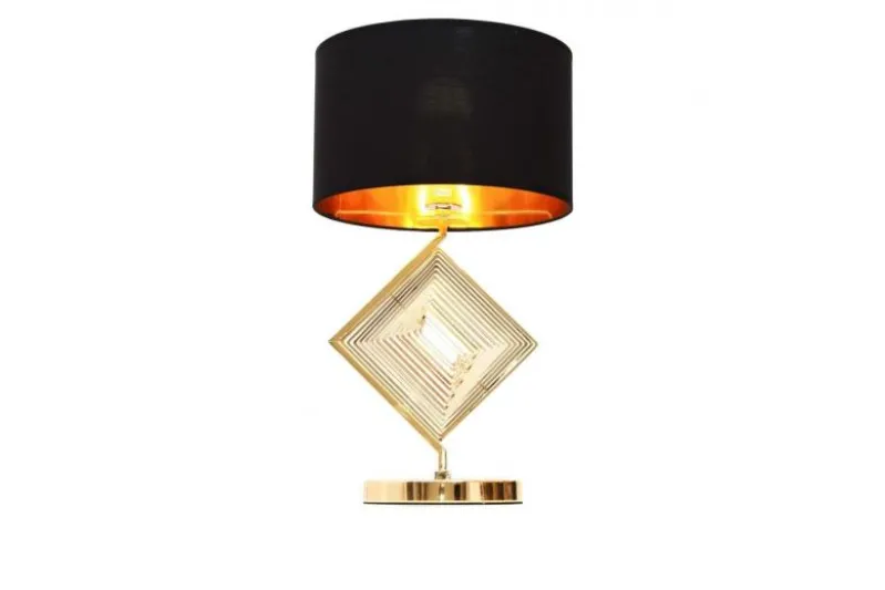 Lampada da tavolo comodino glamour BENARDI Nero-Oro