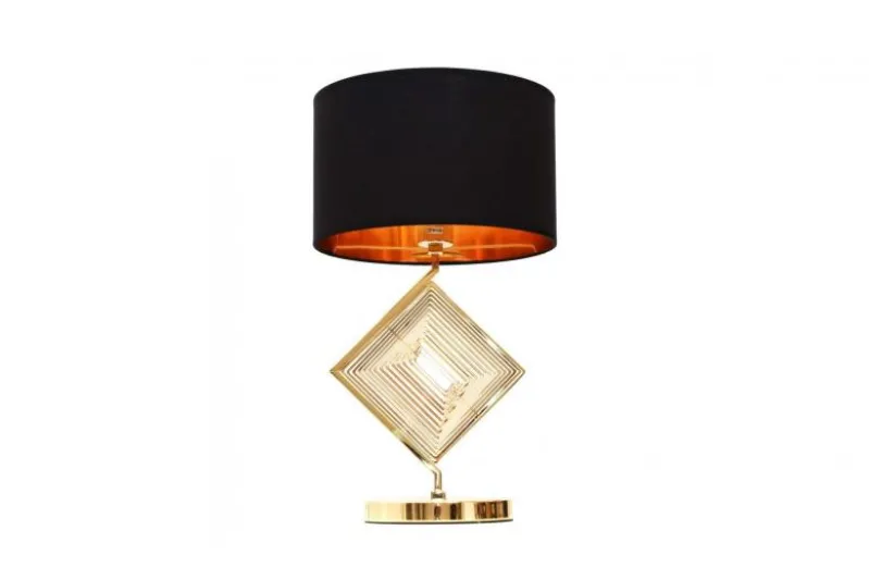 Lampada da tavolo comodino glamour BENARDI Nero-Oro