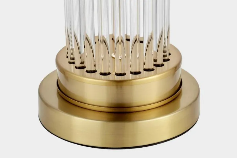 Lampada da tavolo comodino glamour BOTTE Bianco Ottone