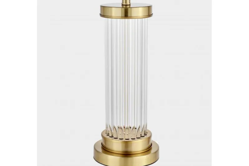 Lampada da tavolo comodino glamour BOTTE Bianco Ottone