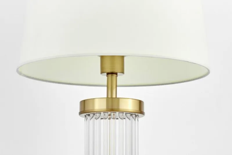 Lampada da tavolo comodino glamour BOTTE Bianco Ottone